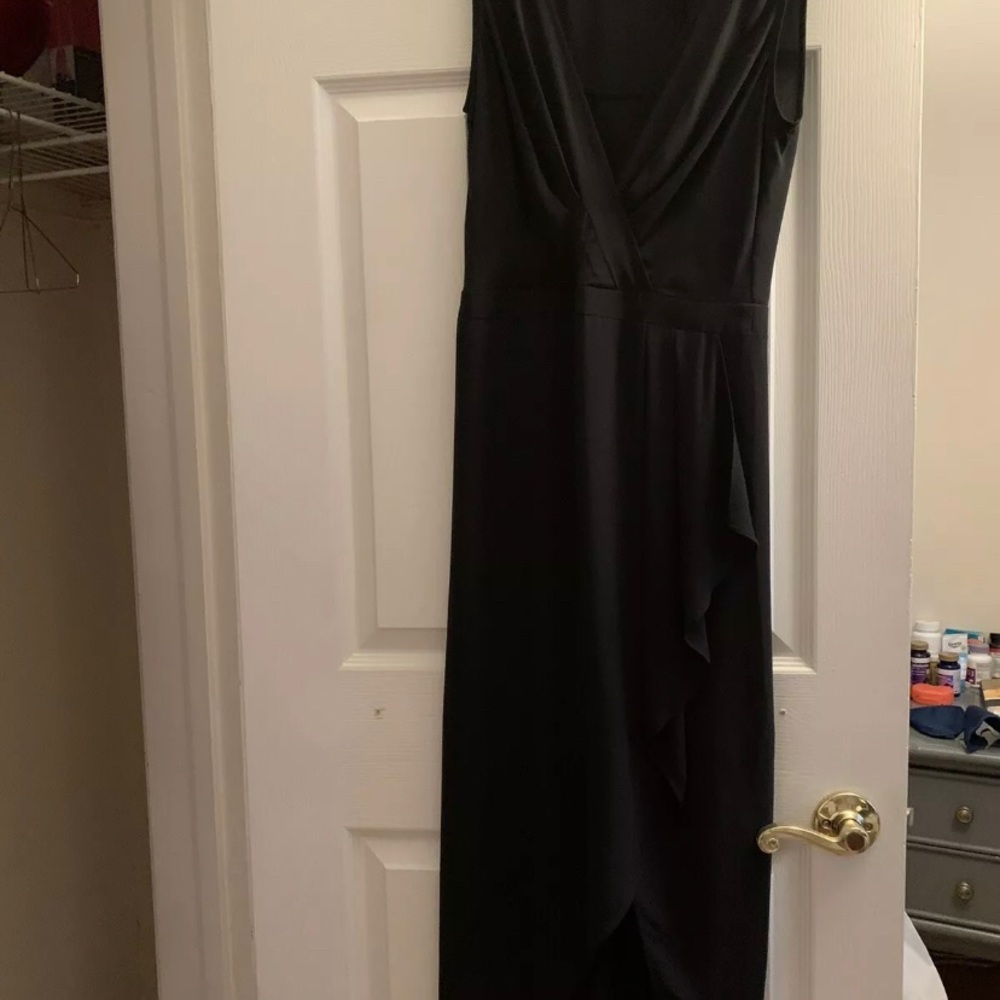Long evening black bcbg dress